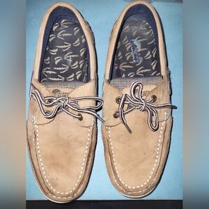 Island Surf Tan Boat Shoes for Men sz 10M